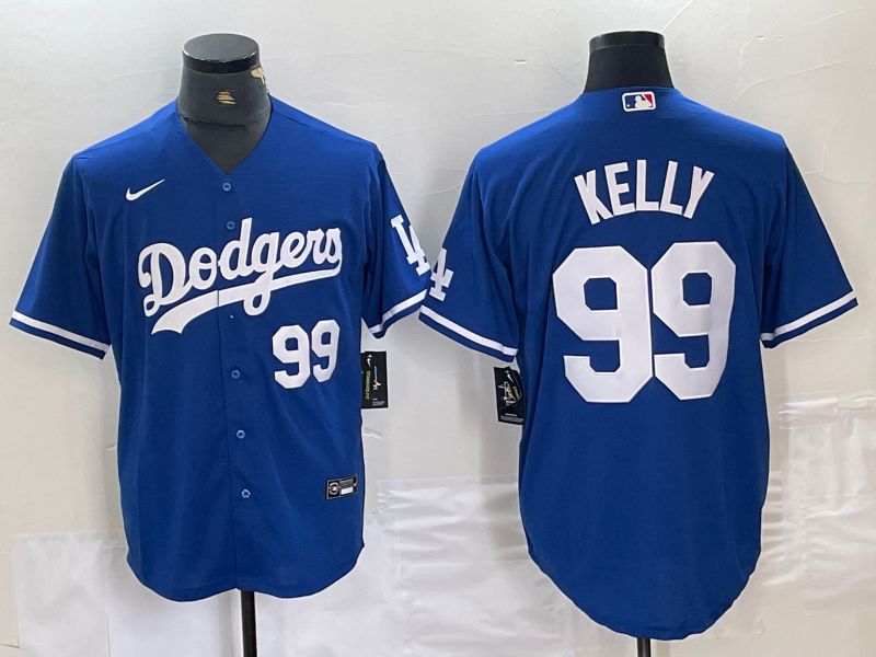 Men Los Angeles Dodgers #99 Kelly Blue Nike Game MLB Jersey style 5